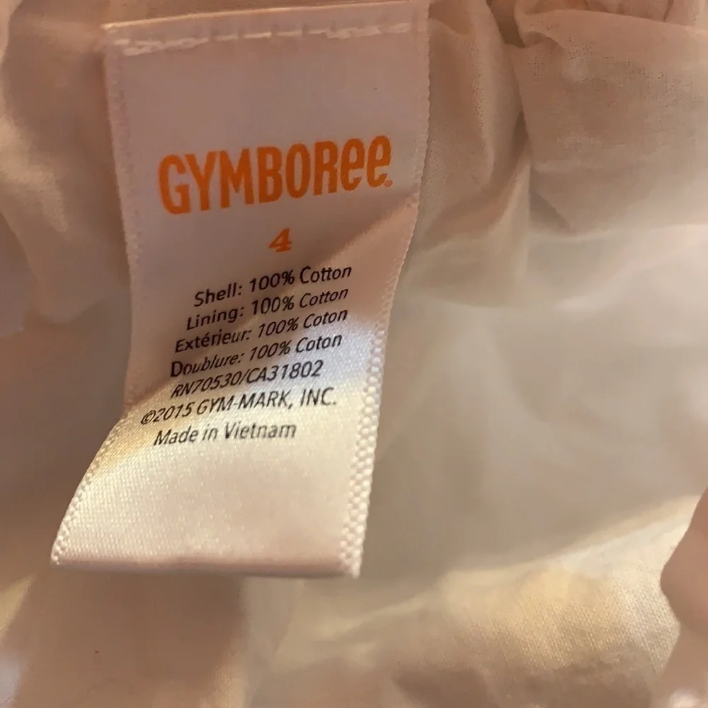 Gymboree white Pineapple ruffle strap sun dress 4 girls toddler